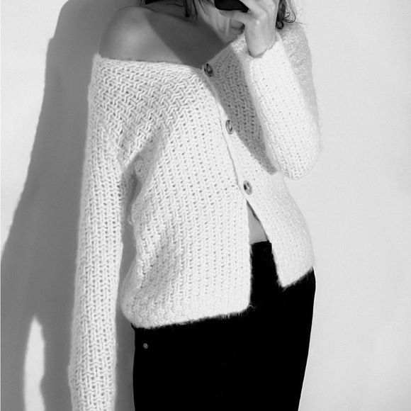 ZARA STRUCTURED KNIT CARDIGAN - Picture 2 of 9